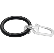 Gardinenring für Gardinenstange schwarz Ø 16 mm 10 Stk.