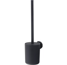 Garniture de toilette murale noire avec brosse