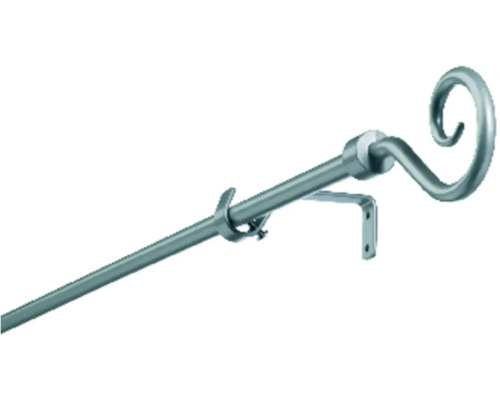 Gardinenstangen Set Schnecke silber 200-300 cm Ø 13/16 mm Gardinenstangen Set Schnecke silber 200-300 cm Ø 13/16 mm