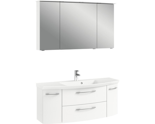 Badezimmermöbel-Set mit Waschtischunterschrank, Waschbecken und Spiegelschrank