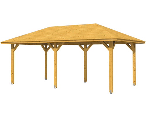 Pavillon de jardin en bois avec toit à deux pentes