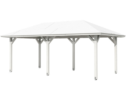 Pavillon avec toit en bois