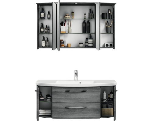 Meuble-lavabo avec lavabo et armoire de toilette pour l''aménagement de la salle de bains