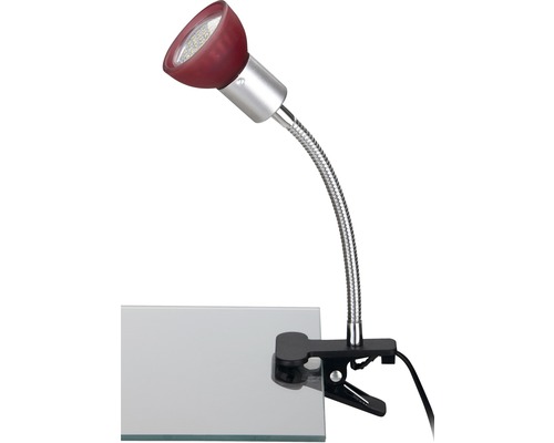 Lampe de bureau à pince LED Ledo titane GU10 3 W 250 lm 3000 K blanc chaud