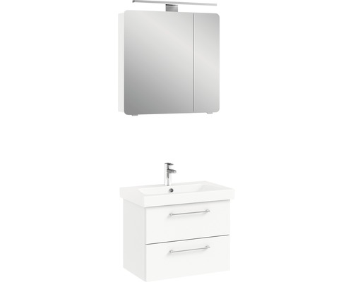Ensemble de salle de bains avec armoire de toilette, lavabo et meuble sous-lavabo