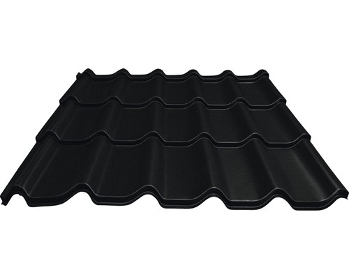 Tuiles en métal PRECIT Big Stone black 2160 x 1170 x 0,5 mm