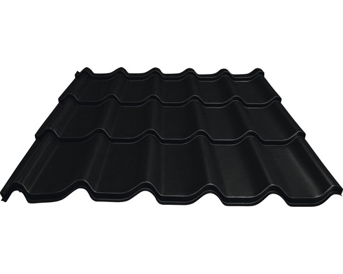 Tuiles en métal PRECIT Big Stone black 2860 x 1170 x 0,5 mm