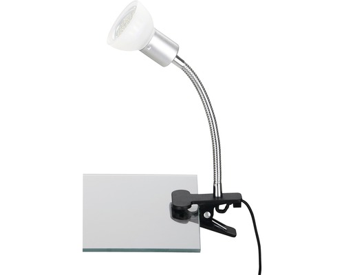 Lampe de bureau à pince LED Ledo titane GU10 3 W 250 lm 3000 K blanc chaud