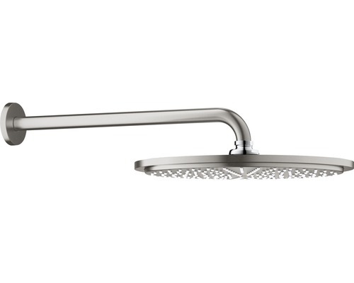 Ensemble pommeau de douche GROHE Rainshower Cosmopolitan 310 26066DC0 Ø 31 cm avec bras de douchette 38 cm supersteel