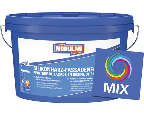 Eimer Silikonharz Fassadenfarbe mit Mix Symbol