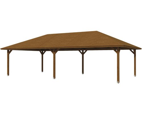 Pavillon de jardin en bois avec toit à deux pentes