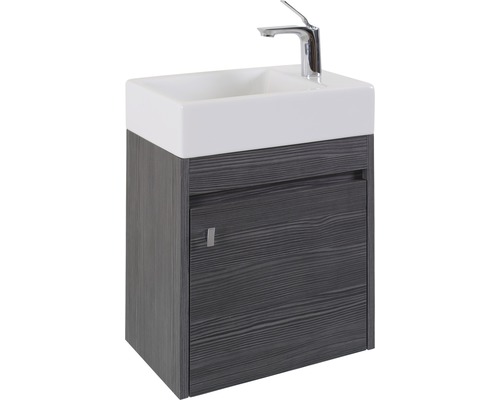 Waschtischunterschrank mit Waschbecken und Armatur für das Badezimmer