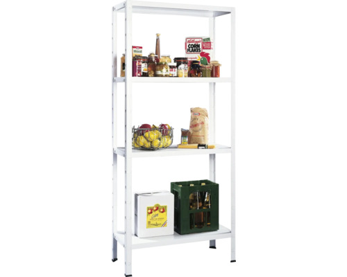 Schulte Steck-Grundregal weiss 1800 x 1000 x 500 mm 4 Böden geteilte  Winkelprofile Tragkraft 340 kg - HORNBACH | Regalsysteme