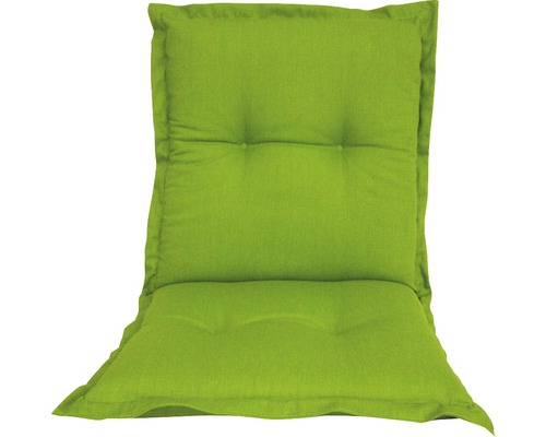 Galette d'assise pour siège à dossier bas coton 100x52 cm vert