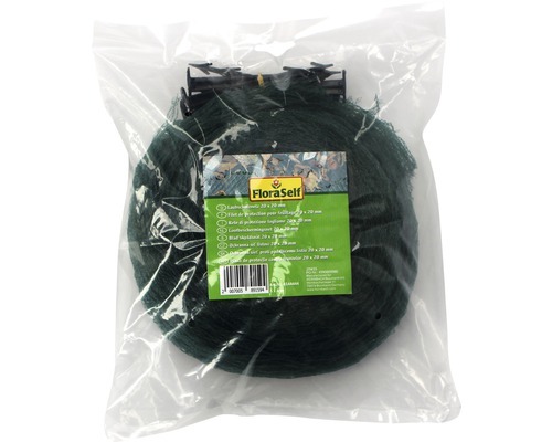 Filet de protection anti-feuilles FloraSelf 6x4 m, maillage 20 mm Filet de protection contre les feuilles 20 x 20 millimètres dans un sac en plastique