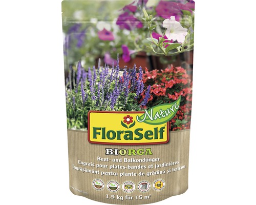 Engrais pour plantes de jardinière et de balcon FloraSelf Nature® BIORGA 1.5 kg
