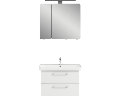 Ensemble de meubles de salle de bains pelipal Sunline 105 blanc haute brillance Meuble-lavabo avec meuble sous-lavabo et armoire de toilette pour la salle de bain