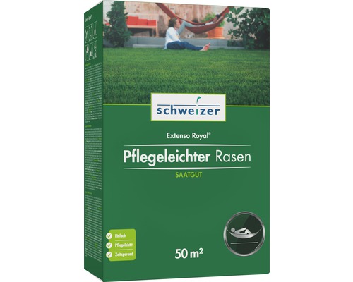 Rasensamen Eric Schweizer Extenso Royal Pflegeleichter Rasen 50 m²