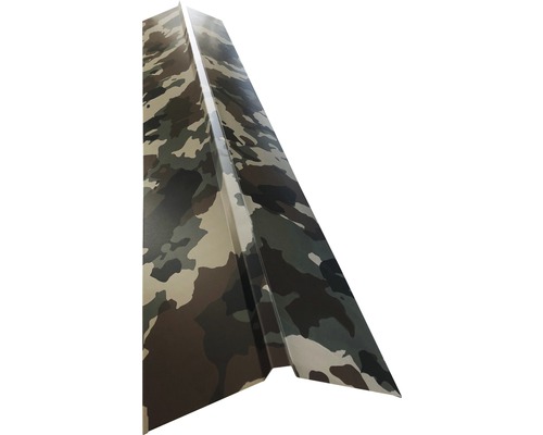 Faîtage droit pour tôle trapézoïdale H12 camouflage 95 x 95 mm x 1 m