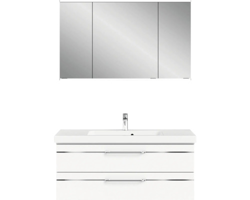 Badmöbelset mit Spiegelschrank, Waschbecken und Unterschrank
