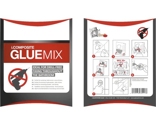Colle universelle i.COMPOSITE Gluemix pour accessoires de salle de bains
