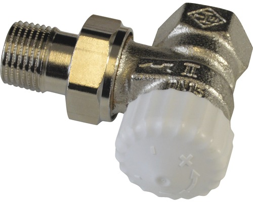 Robinet d''équerre de radiateur avec tête thermostatique