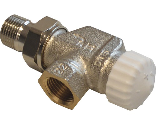 Vanne d''équerre avec raccord thermostatique