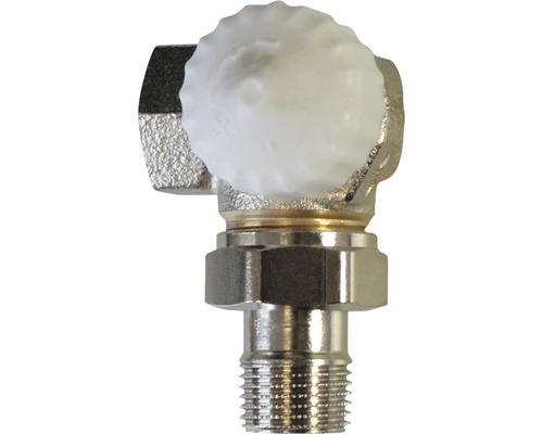 Robinet d''équerre en laiton avec tête thermostatique