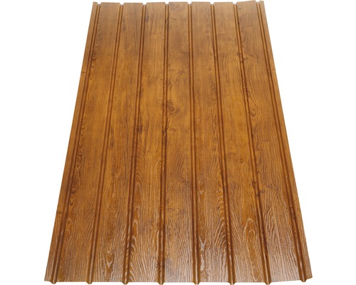 PRECIT Wandpaneel H12 golden oak 2000 x 910 x 0,45 mm Holzpaneel mit Nut- und Federverbindung