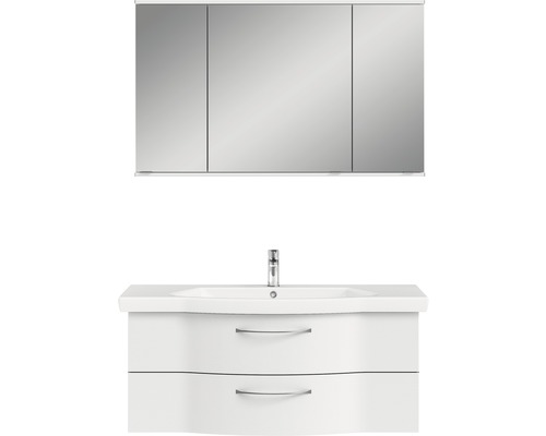 Waschtischunterschrank mit Waschbecken und Spiegelschrank für das Badezimmer