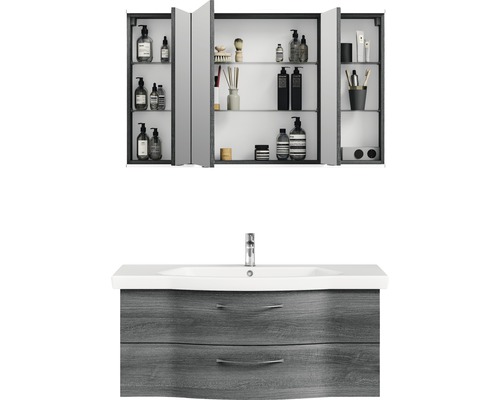 Combinaison de lavabo avec armoire de toilette pour ranger les accessoires de salle de bain