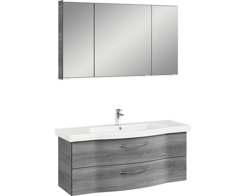 Meuble-lavabo de salle de bain avec meuble bas et armoire de toilette