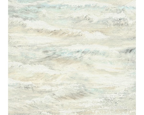 Papier peint intissé 35409-1 Attractive 2 vagues mer greige bleu glace