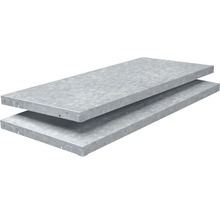 Schulte Tablette zinguée 80 x 3,5 x 35 cm lot de 2 système d'enfichage jusqu'à 85kg