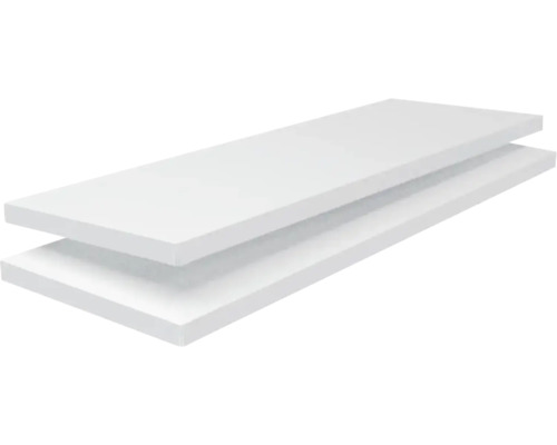 Schulte Tablette système d'emboîtement blanche 35 x 1000 x 350 mm jusqu'à 85 kg lot de 2
