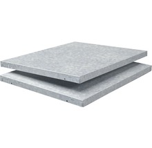 Schulte Tablette zinguée 60 x 3,5 x 50 cm lot de 2 système d'enfichage