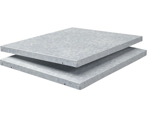 Schulte Regalboden Stecksystem verzinkt 35 x 600 x 500 mm bis 85 kg 2er Pack