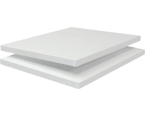 Schulte Tablette système d'enfichage blanche 35 x 600 x 500 mm jusqu'à 85 kg lot de 2