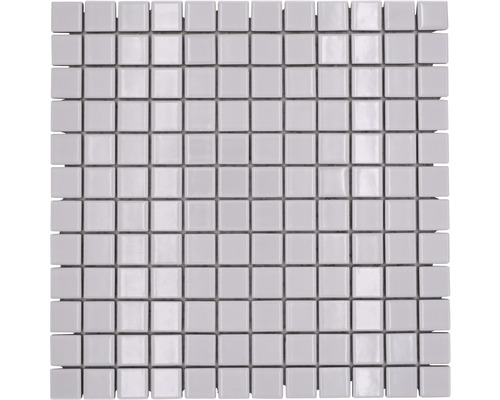 Mosaïque céramique Quadrat uni CG104 blanc brillant 30x30 cm Mosaïque avec pierres carrées
