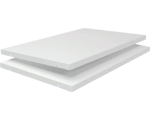 Schulte Tablette système d'enfichage blanche 35 x 800 x 500 mm jusqu'à 85 kg lot de 2