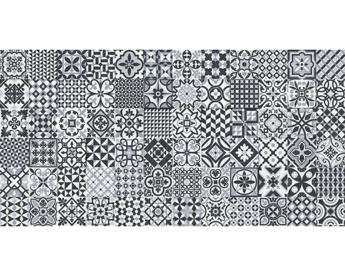 Carrelage décoratif Heritage noir-blanc 32x62.5 cm