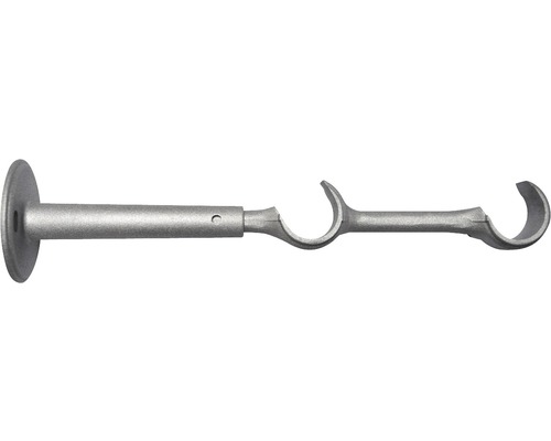 Wandträger 2-läufig für Metallic sternenstaub Ø 20 mm 19 - 24 cm lang 1 Stk. Gardinenstangenhalterung für die Wandmontage