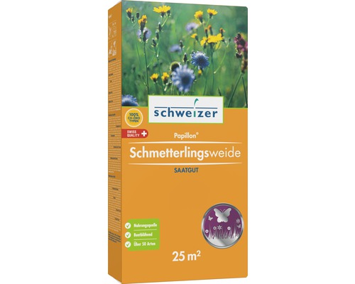 Eric Schweizer Rasensamen Schmetterlingsweide 25 m² 500 g Schmetterlingswiesensamen für 25 Quadratmeter Fläche