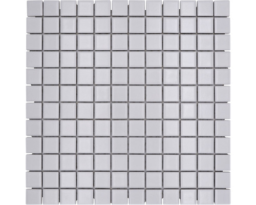 Keramikmosaik Quadrat uni weiss matt 30x30 cm