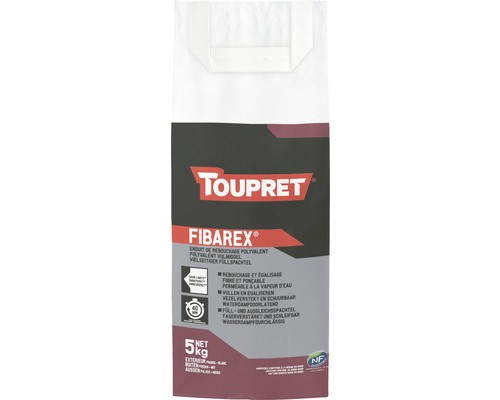 Toupret Enduit polyvalent Fibarex extérieur finition lisse 5 kg