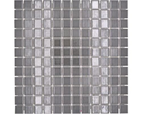Mosaïque céramique Quadrat uni métal brillant 30x30 cm Carreaux de mosaïque de verre carrés sur un filet