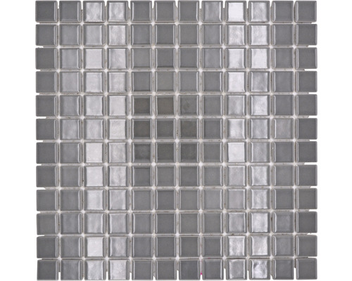 Mosaïque céramique Quadrat uni métal brillant 30x30 cm