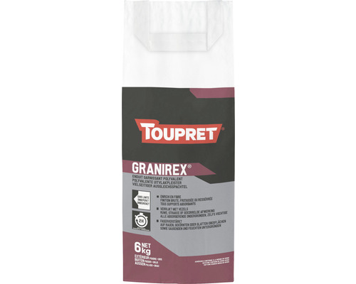 Toupret Enduit de rebouchage Granirex et de ragréage mural extérieur 6 kg