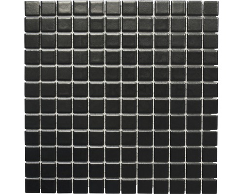 Mosaïque céramique Quadrat uni CD144 noir mat 30x30 cm