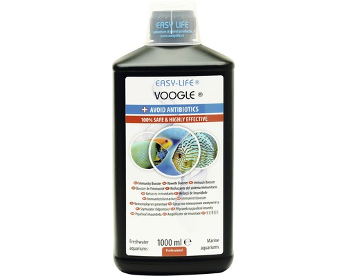 Produit de traitement de l'eau soin des poissons Easy Life Voogle 1000 ml, évite els maladies des poissons sans antibiotiques, renforce le système immunitaire, élimine les agents pathogènes